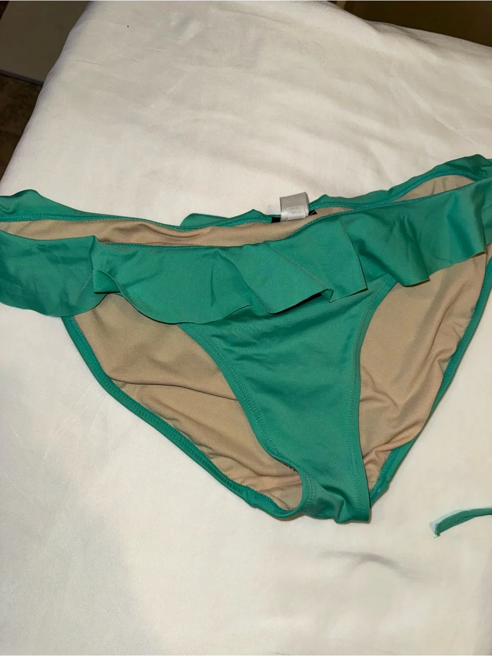 Old Navy Green Women's two-Piece Tankini Swimsuit with Ruffle Trim
